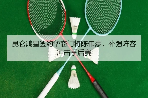昆仑鸿星签约华裔门将陈伟豪，补强阵容冲击季后赛